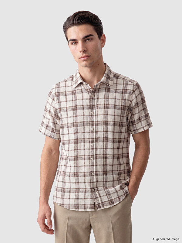 LCWAIKIKI Classic Regular Fit Ekose Armürlü Erkek Gömlek