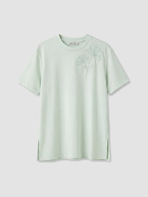 LCW Modest Soft Touch Nakışlı Bluz