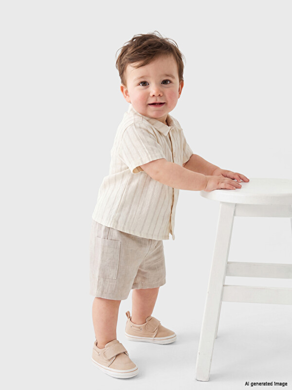 LCW baby Çizgili Erkek Bebek Gömlek