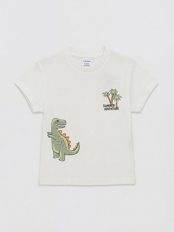 LCW baby Dinozor Baskılı Erkek Bebek Tişört