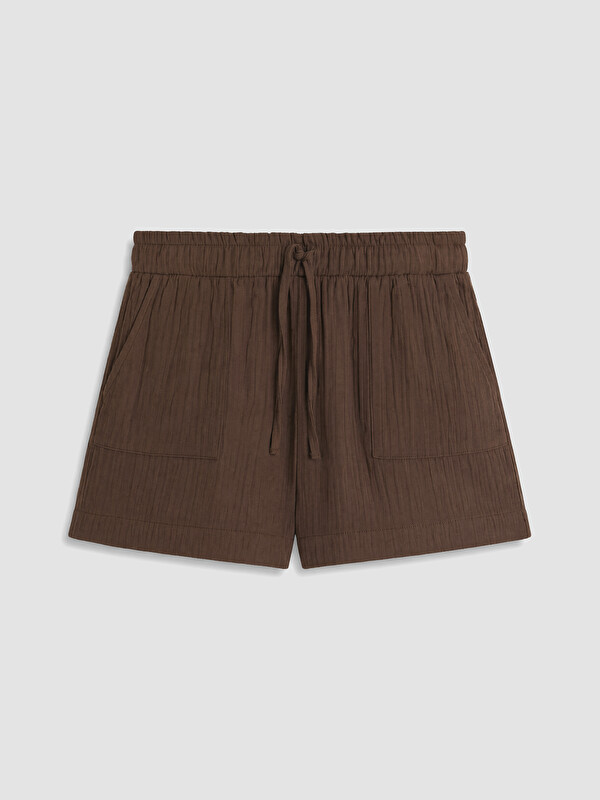 LCW Vision Elastic Waist Women's Muslin Shorts