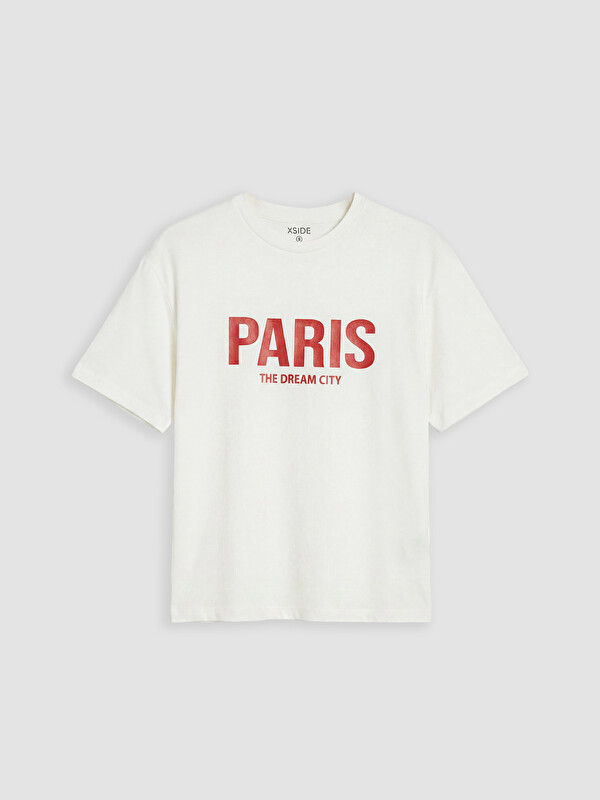 XSIDE Paris Baskılı Soft Touch Kadın Tişört