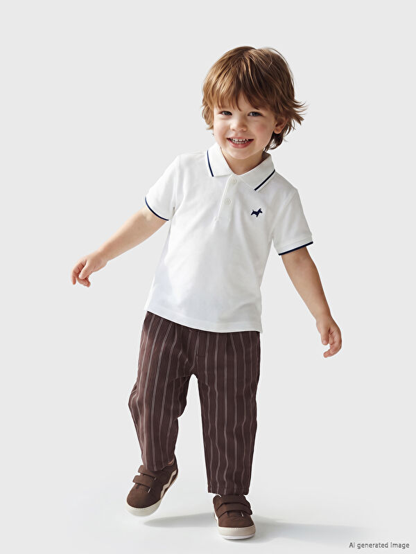 LCW baby Erkek Bebek Pamuklu Pantolon