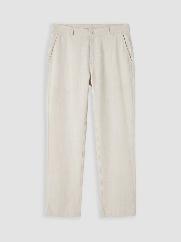 LCW ECO Regular Fit Keten Görünümlü Erkek Chino Pantolon