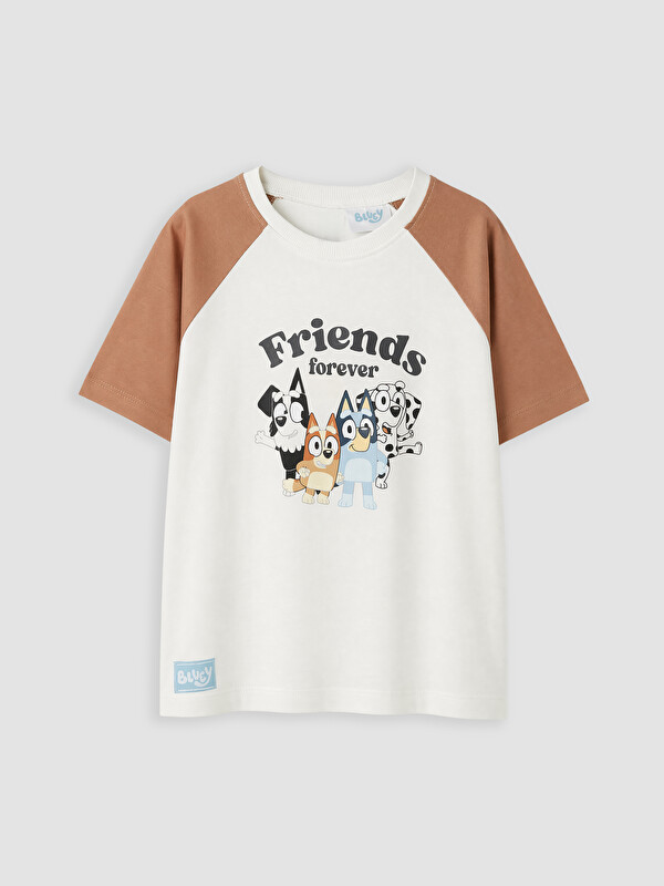 LCW Kids Bluey Baskılı Erkek Çocuk Tişört