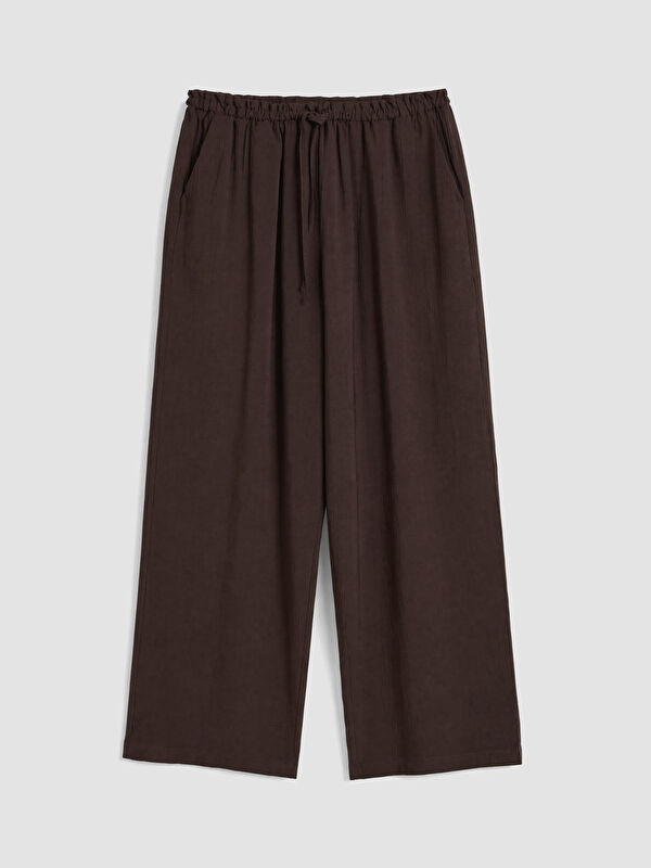 LCW Comfort Beli Lastikli Geniş Paça Kadın Pantolon