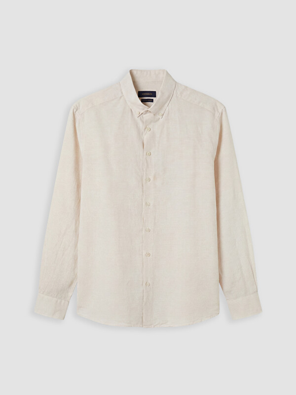 SOUTHBLUE Regular Fit Keten Karışımlı Erkek Gömlek
