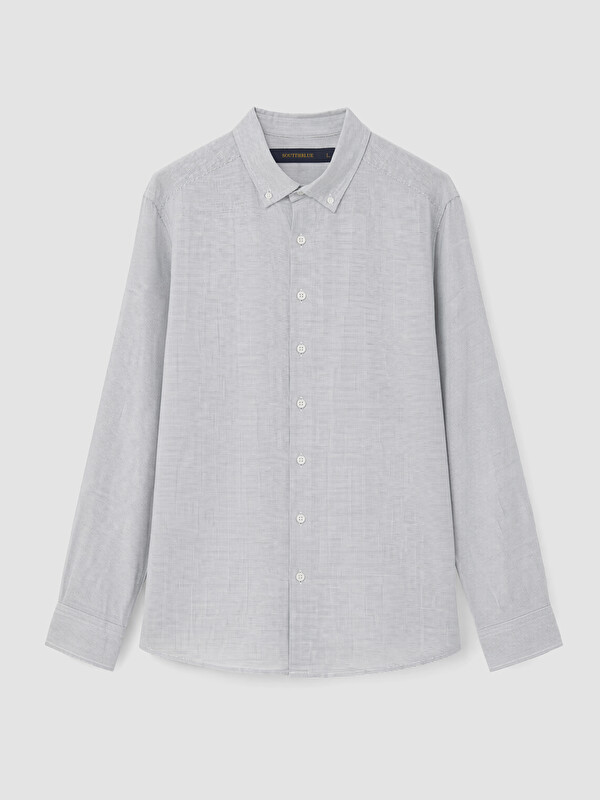 SOUTHBLUE Regular Fit Keten Karışımlı Erkek Gömlek