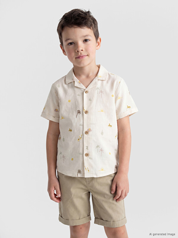 LCW Kids Printed Boys' Shorts Set