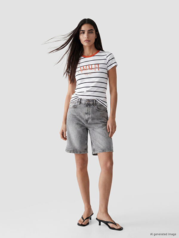 LCW Jeans Bermuda Fit Kadın Jean Şort