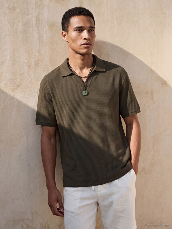 LCW Vision Polo Yaka Erkek Triko Tişört