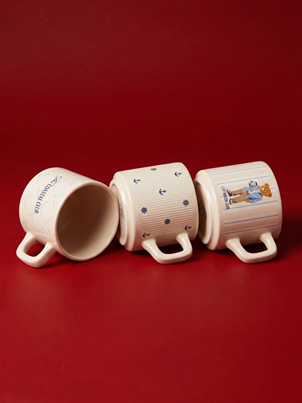 LCW HOME Bear Teddy Printed Mug Set 3-Pack 184 ml