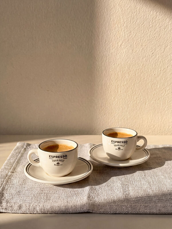 LCW HOME Baskılı Seramik 2 Kişilik Fincan Seti 90 ml