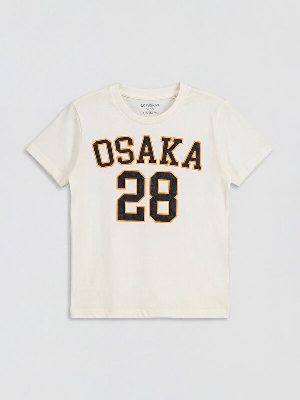LCW Kids Crew Neck Osaka Printed Boys' T-Shirt