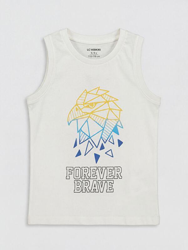 LCW Kids Crew Neck Printed Boys' Tank Top