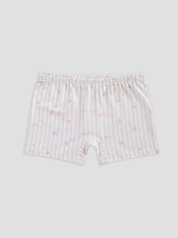LCW Kids Çizgili ve Fiyonk Desenli Kız Çocuk Boxer