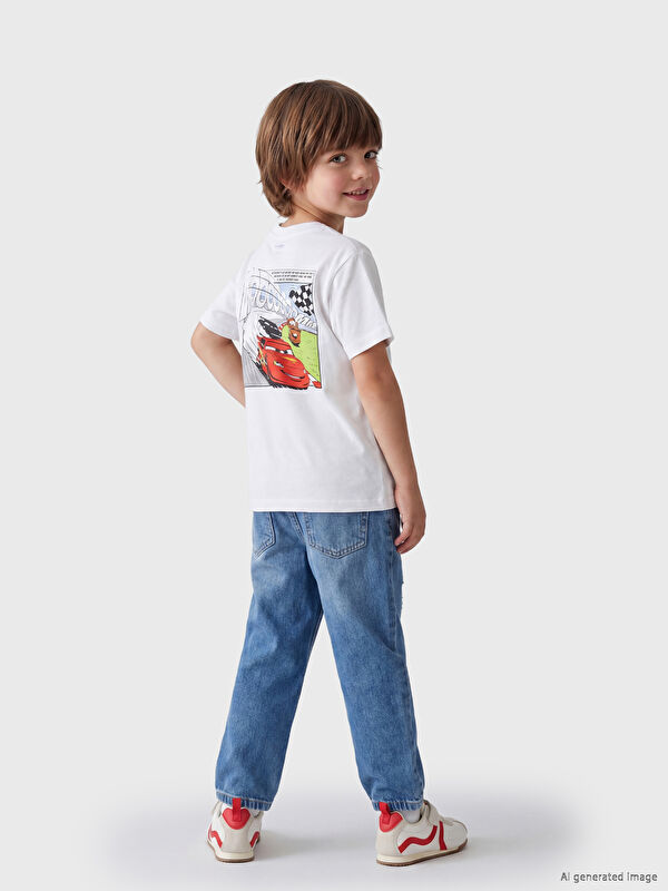 LCW Kids Arabalar Baskılı Erkek Çocuk Tişört