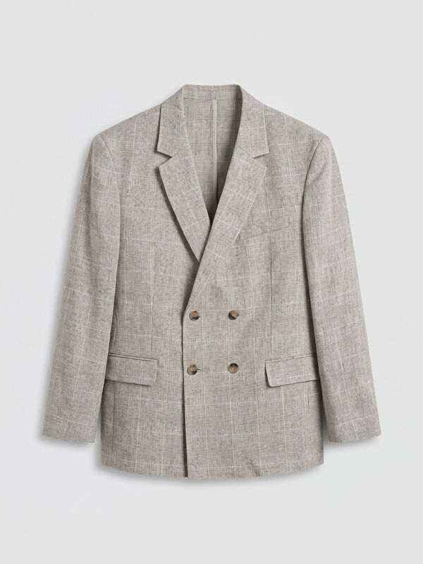 LCW Vision Regular Fit Keten Karışımlı Erkek Blazer Ceket