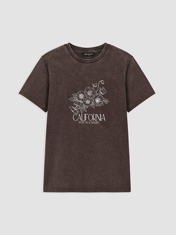 LCW Comfort Γυναίκα Καφε Μπλουζάκι