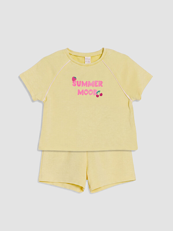 LCW Kids Baskılı Kız Çocuk 2'li Takım