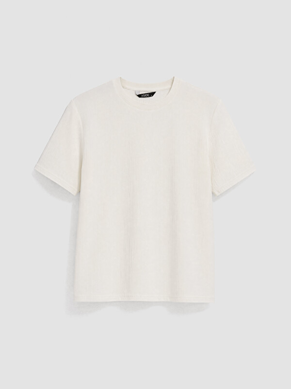 XSIDE Loose Fit Bisiklet Yaka Erkek Tişört