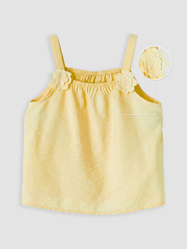LCW Kids Çiçek Detaylı Kız Çocuk Bluz
