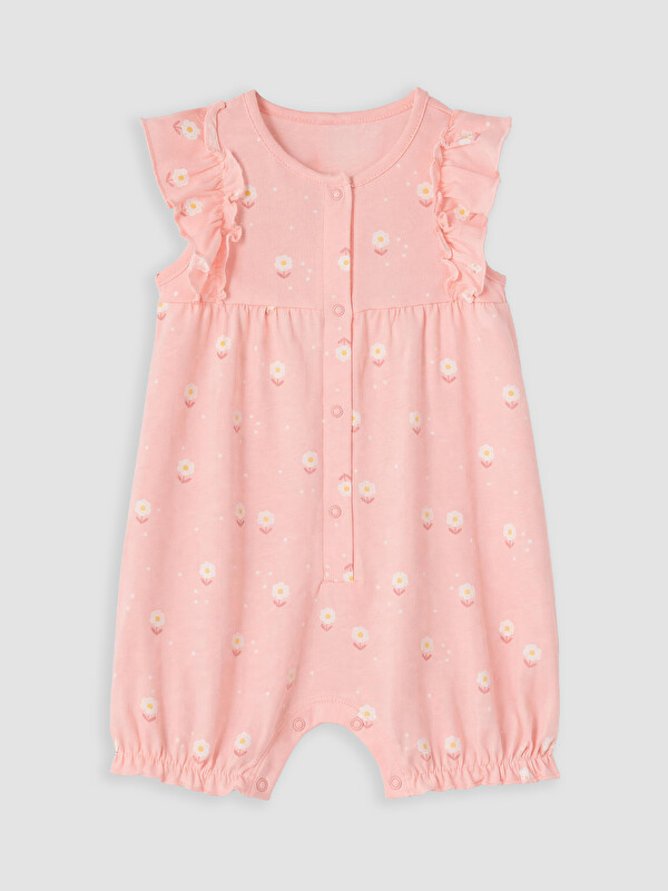 LCW baby Çiçekli Kız Bebek Tulum