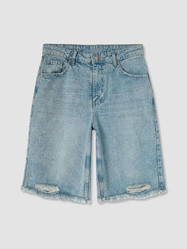 LCW Jeans Bermuda Fit Kadın Jean Şortolon