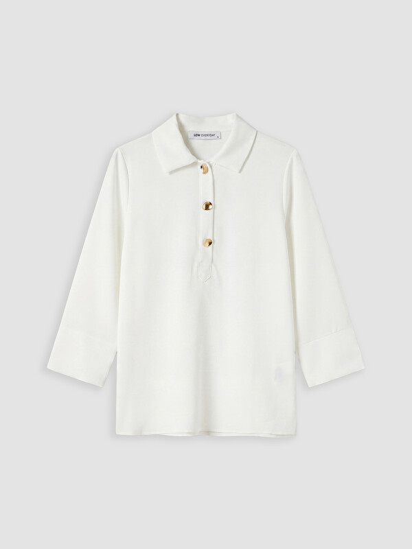LCW EVERYDAY Polo Yaka Oversize Armürlü Kadın Tunik