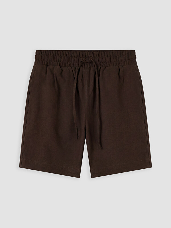 LCW Comfort Beli Lastikli Keten Karışımlı Kadın Şort