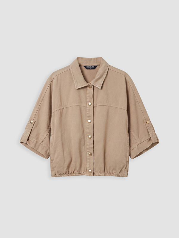 LCW Vision Oversize Kadın Jean Gömlek