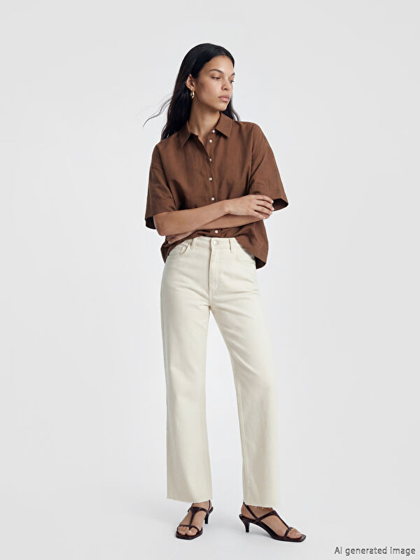 LCW Jeans Crop Flare Kadın Jean Pantolon