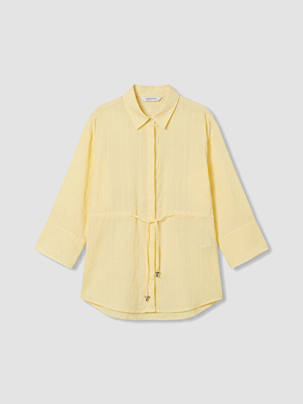 LCW EVERYDAY Çizgili Oversize Armürlü Kadın Gömlek