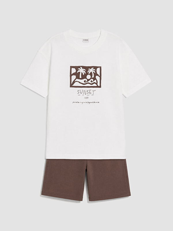 LCW Kids Printed Boys' Shorts Set