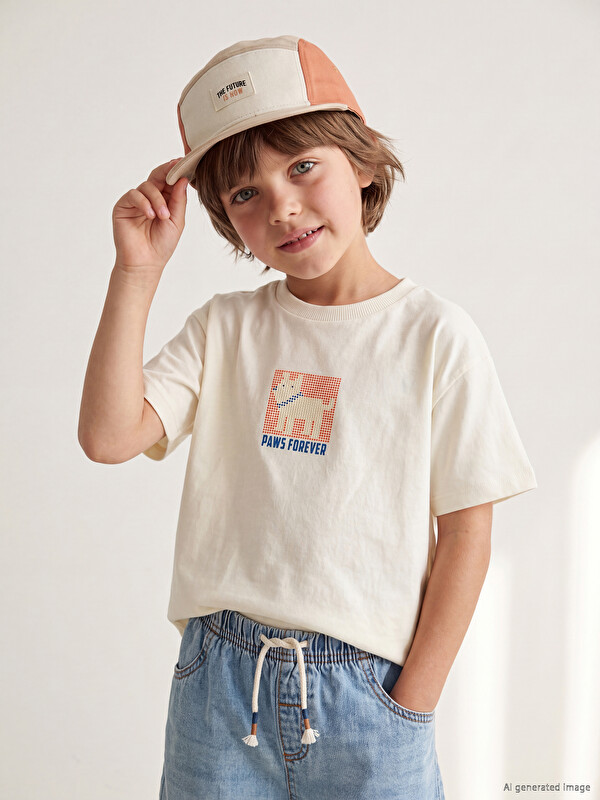 LCW Kids T-shirt me jakë të rrumbullakët për djem