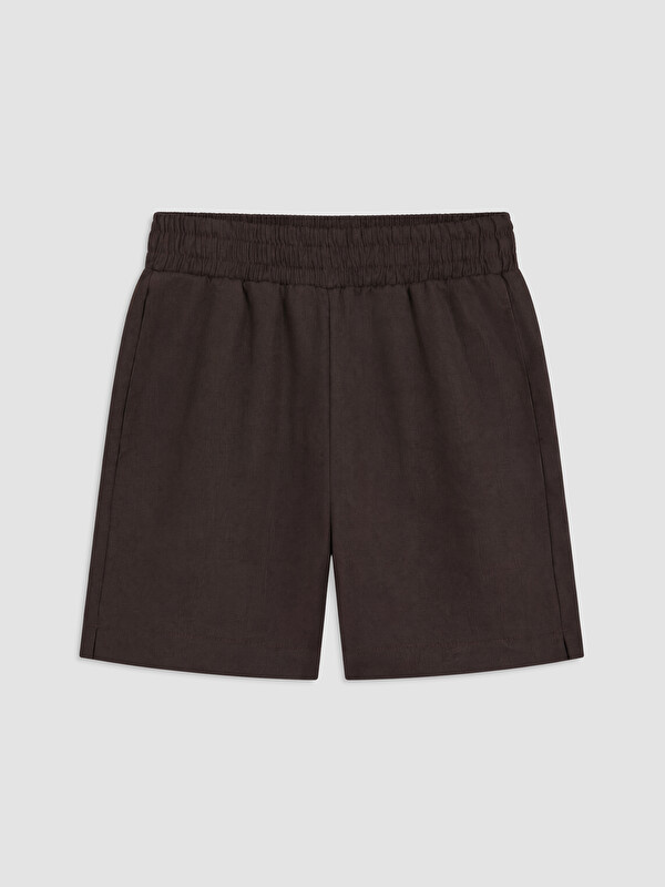 LCW Comfort Beli Lastikli %100 Keten Kadın Şort