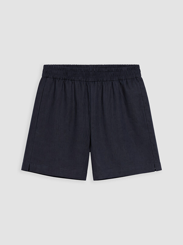 LCW Comfort Beli Lastikli %100 Keten Kadın Şort
