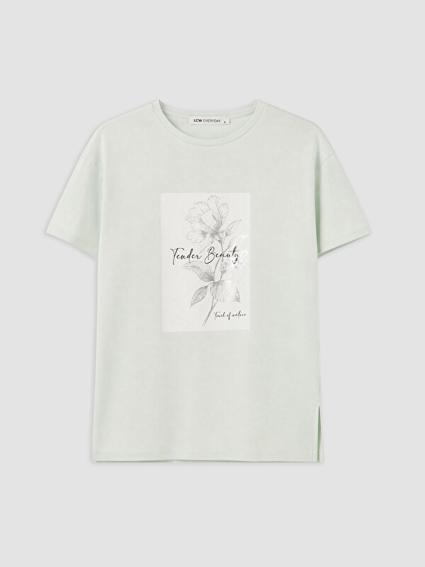 LCW EVERYDAY T-shirt Femme Imprimé 100% Coton