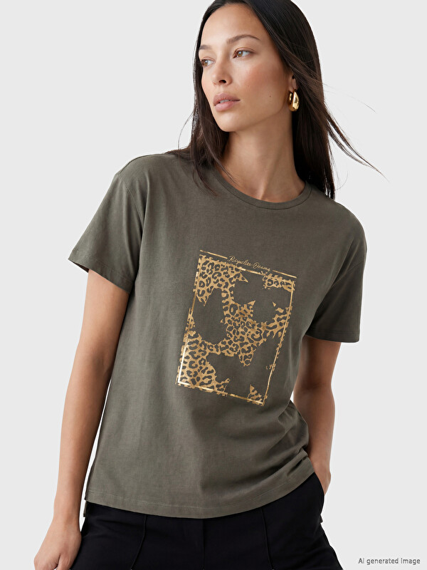 LCW EVERYDAY Printed 100% Cotton Women's T-Shirt