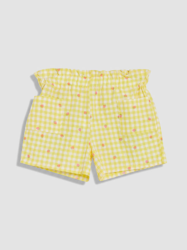 LCW baby Beli Lastikli Kız Bebek Şort