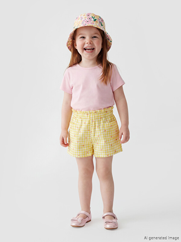 LCW baby Elastic Waist Baby Girls' Shorts