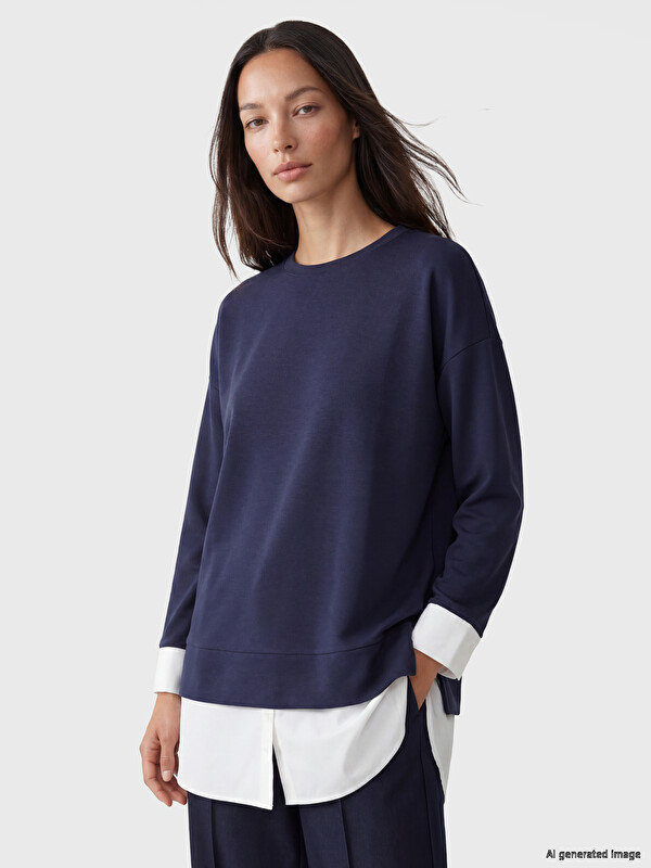 LCW EVERYDAY Soft Touch Oversize Kadın Sweatshirt Tunik