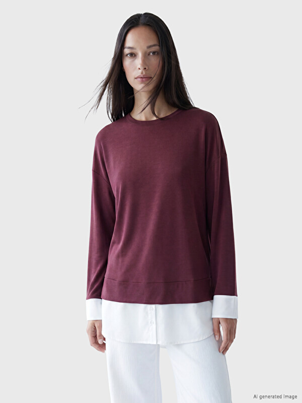 LCW EVERYDAY Soft Touch Oversize Kadın Sweatshirt Tunik