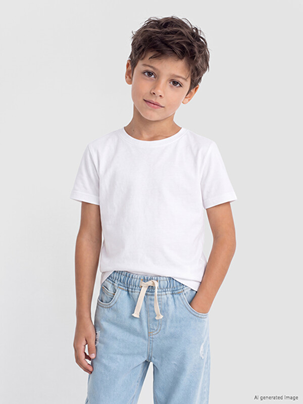 LCW Kids Bisiklet Yaka Erkek Çocuk Tişört