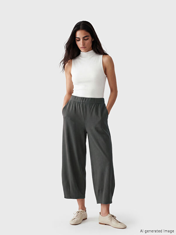 LC WAIKIKI Beli Lastikli Soft Touch Kadın Eşofman Altı