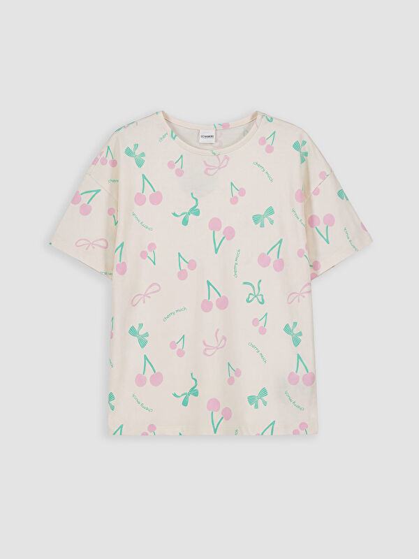 LCW Kids Baskılı Kız Çocuk Pijama Üst