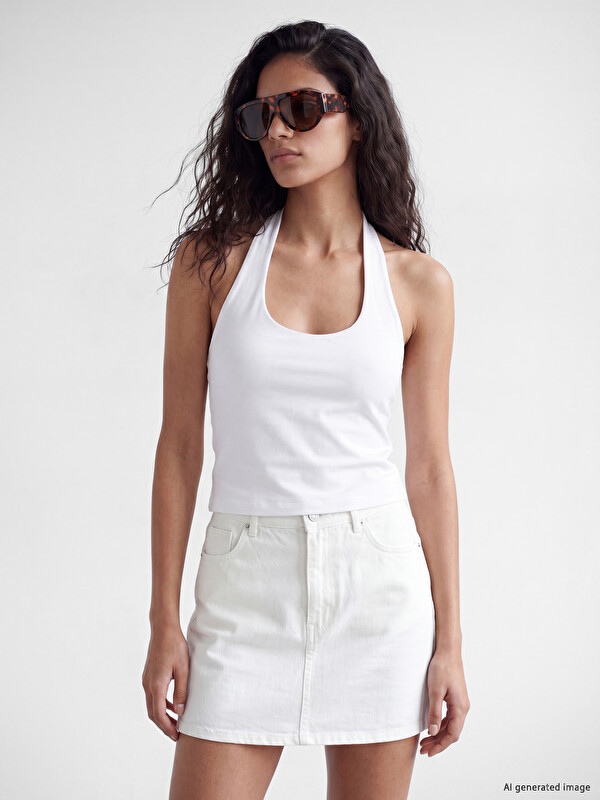 XSIDE Halter Yaka Kadın Crop