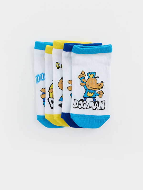 LCW Kids Dog Man Baskılı Erkek Çocuk Patik Çorap 5'li