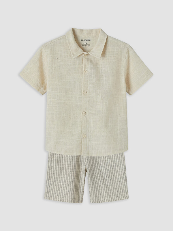 LCW baby Çizgili Erkek Bebek Gabardin Takım