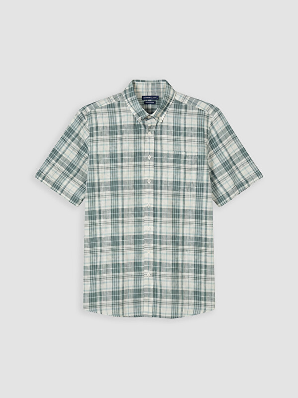 LCWAIKIKI Classic Regular Fit Ekose Poplin Erkek Gömlek